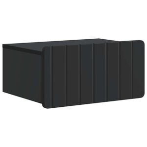 vidaXL Fali &eacute;jjeli szekr&eacute;ny Fekete 49 x 34,5 x 24 cm Szerelt Fa