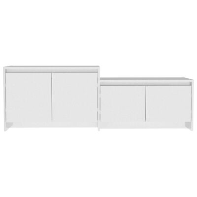 vidaXL magasfényű fehér forgácslap TV-szekrény 146,5 x 35 x 50 cm