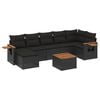 vidaXL Patio Sofa Set 8-szem&eacute;lyes Black