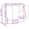 vidaXL Oldals&oacute; szekr&eacute;ny Műv&eacute;szi t&ouml;lgy 96,5 x 30 x 75 cm Faanyag