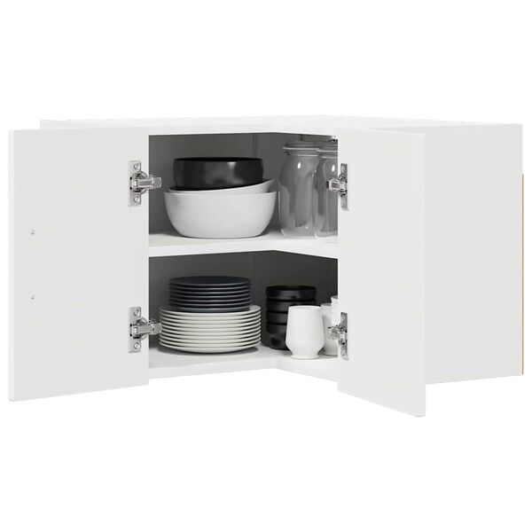 vidaXL Konyhaszekr&eacute;ny t&aacute;rol&oacute;val Kalmar Feh&eacute;r 57 x 57 x 40 cm Faanyag