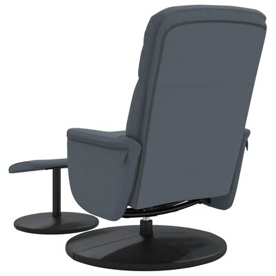 vidaXL sötétszürke bársony dönthető fotel lábtartóval