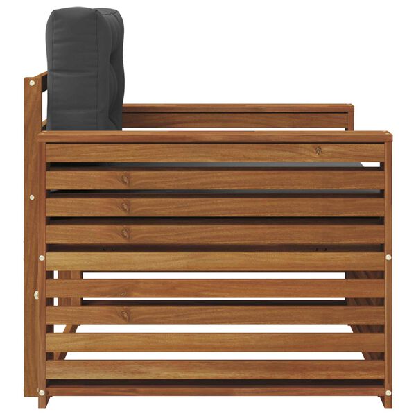 vidaXL K&uuml;lt&eacute;ri kanap&eacute; szett T&ouml;m&ouml;r ak&aacute;cfa &eacute;s poli&eacute;szter Term&eacute;szetes