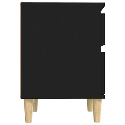 vidaXL fekete éjjeliszekrény 40 x 35 x 50 cm