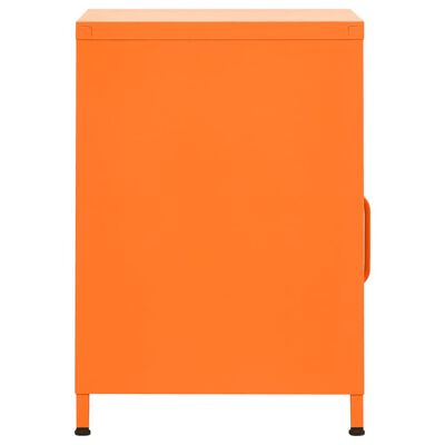vidaXL narancssárga acél éjjeliszekrény 35 x 35 x 51 cm