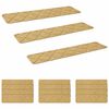 vidaXL L&eacute;pcsőszőnyegek 15 db 76 x 20 cm B&eacute;zs Poli&eacute;szter N&eacute;gysz&ouml;gletes