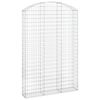 vidaXL &iacute;ves horganyzott vas gabion kos&aacute;r 150x30x220/240 cm