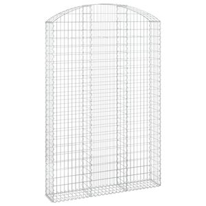 vidaXL &iacute;ves horganyzott vas gabion kos&aacute;r 150x30x220/240 cm