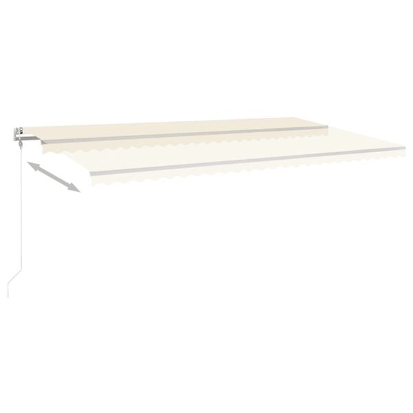 vidaXL kr&eacute;msz&iacute;nű automata sz&eacute;l&eacute;rz&eacute;kelős &eacute;s LED-es napellenző 600x350cm