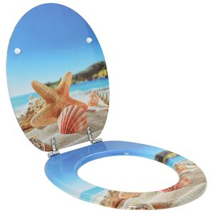 vidaXL L&aacute;gy z&aacute;r&oacute;d&aacute;s&uacute; WC &uuml;lőke Vil&aacute;gosk&eacute;k 44 x 38 cm MDF lap