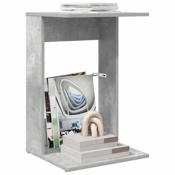 vidaXL Oldal asztal Beton Sz&uuml;rke 40 x 38 x 62,5 cm Faanyag