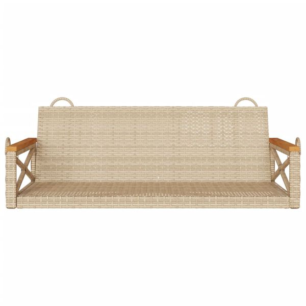vidaXL b&eacute;zs polyrattan hintapad 109 x 62 x 40 cm