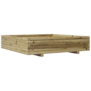 vidaXL impregn&aacute;lt fenyőfa kerti vir&aacute;gtart&oacute; 110x110x26,5 cm