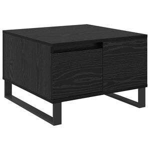 vidaXL Doh&aacute;nyz&oacute;asztal Fekete t&ouml;lgy 55 x 55 x 36,5 cm Szerelt Fa
