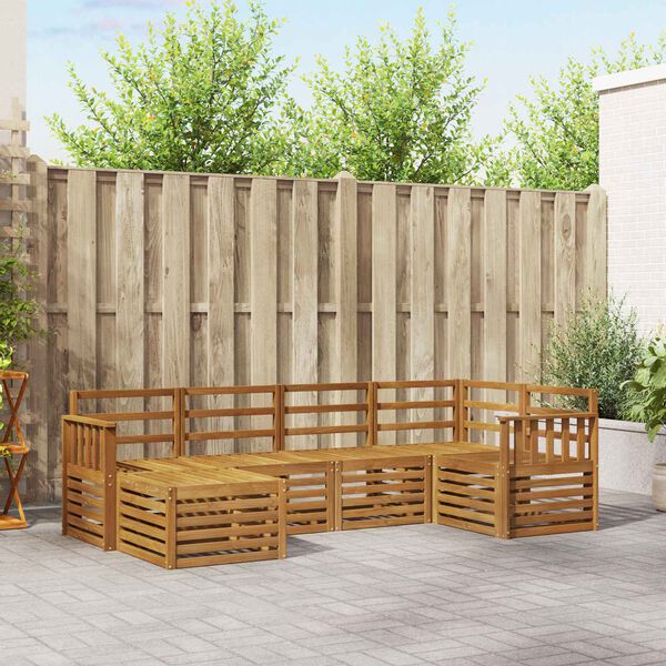 vidaXL &Uuml;lőgarnit&uacute;r&aacute;k 6 pcs Term&eacute;szetes T&ouml;m&ouml;r Ak&aacute;cfa