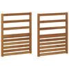 vidaXL Karfa 2 pcs Barna 59 x 4 x 73 cm Faanyag