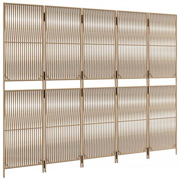 vidaXL b&eacute;zs 5-paneles polyrattan t&eacute;relv&aacute;laszt&oacute;