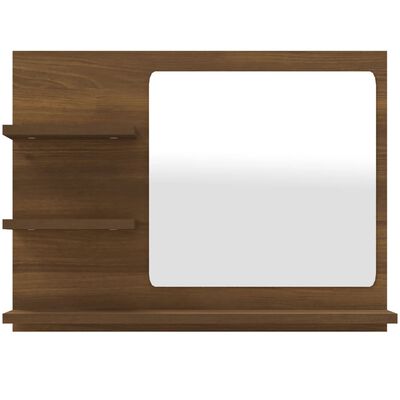 vidaXL barna tölgy színű szerelt fa fürdőszobatükör 60 x 10,5 x 45 cm