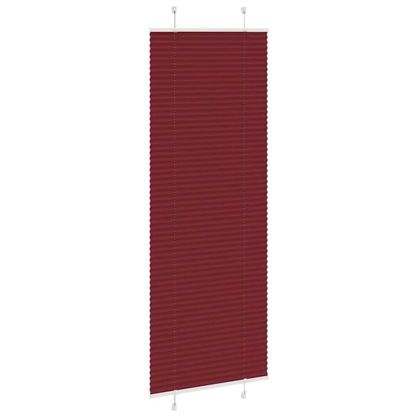 vidaXL plisz&iacute;rozott redőny Bordeaux piros 80x200 cm sz&ouml;vetsz&eacute;less&eacute;g