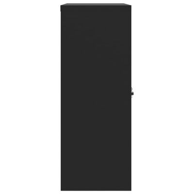 vidaXL fekete acél irattartó szekrény 90x40x105 cm