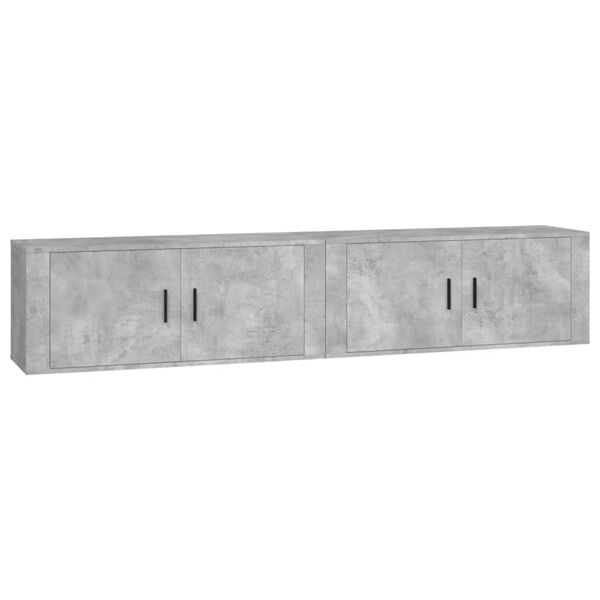 vidaXL 2 db betonsz&uuml;rke fali TV-szekr&eacute;ny 100 x 34,5 x 40 cm