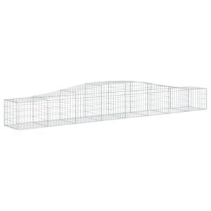 vidaXL &iacute;ves horganyzott vas gabion kos&aacute;r 400x50x40/60 cm