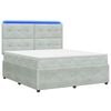 vidaXL LED Boxspring &Aacute;gy Mattal Vil&aacute;gossz&uuml;rke 140 x 200 cm B&aacute;rsony