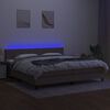 vidaXL t&oacute;psz&iacute;nű sz&ouml;vet rug&oacute;s &eacute;s LED-es &aacute;gy matraccal 200 x 200 cm