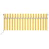 vidaXL sárga és fehér kézzel kihúzható napellenző redőnnyel 4 x 3 m