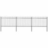 vidaXL fekete ac&eacute;lker&iacute;t&eacute;s l&aacute;ndzs&aacute;s tetejű 504 x 120 cm