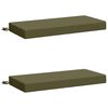 vidaXL Pad p&aacute;rn&aacute;k SOEST 2 db 100% poli&eacute;szter Olajz&ouml;ld 80 x 40 x 8 cm
