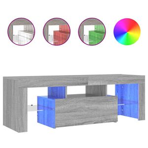 vidaXL sz&uuml;rke sonoma sz&iacute;nű TV-szekr&eacute;ny LED-l&aacute;mp&aacute;kkal 120 x 35 x 40 cm