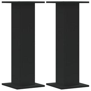vidaXL 2 db fekete szerelt fa hangsz&oacute;r&oacute;&aacute;llv&aacute;ny 30 x 30 x 80 cm