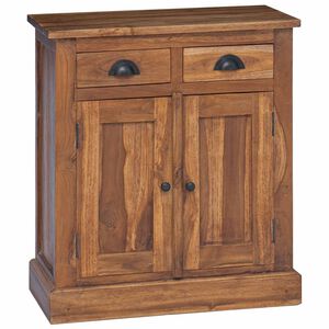 vidaXL T&aacute;rol&oacute;szekr&eacute;ny fi&oacute;kkal Term&eacute;szetes 65 x 30 x 75 cm T&ouml;m&ouml;r Teakfa