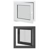 vidaXL D&ouml;nthető &eacute;s forgathat&oacute; pinceablak RISOR 60 x 60 cm PVC &eacute;s &Uuml;veg