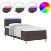 vidaXL LED Box Spring &Aacute;gy matracmal S&ouml;t&eacute;t Barna 90 x 200 cm sz&ouml;vet