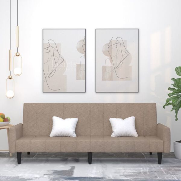 vidaXL k&eacute;tszem&eacute;lyes t&oacute;psz&iacute;nű mikrosz&aacute;las sz&ouml;vet kanap&eacute;&aacute;gy