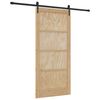 vidaXL Cs&uacute;sz&oacute; ajt&oacute; ORKDAL 93 x 202 cm Szerelt Fa Term&eacute;szetes &eacute;s Fekete