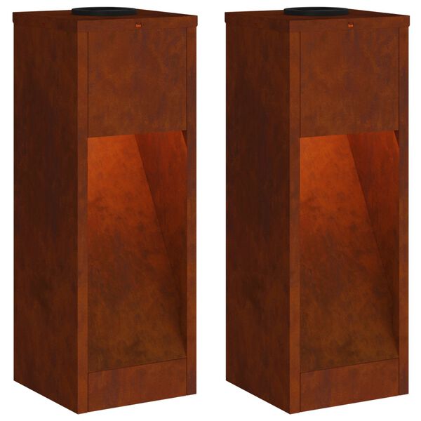 vidaXL Napelemes LED &Uacute;tjelző L&aacute;mpa 2 pcs Bronz Időj&aacute;r&aacute;s&aacute;ll&oacute; ac&eacute;l