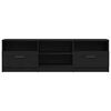 vidaXL TV szekr&eacute;ny fi&oacute;kkal Fekete t&ouml;lgy 150 x 33,5 x 45 cm Faanyag
