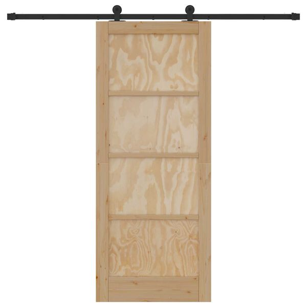 vidaXL Cs&uacute;sz&oacute; ajt&oacute; ORKDAL Barna 83 x 202 cm T&ouml;m&ouml;r fenyőfa