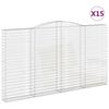 vidaXL 15 db &iacute;ves horganyzott vas gabion kos&aacute;r 400x30x220/240 cm