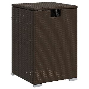 vidaXL barna polyrattan prop&aacute;ntart&aacute;ly bor&iacute;t&oacute; asztal 40 x 40 x 60 cm
