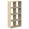 vidaXL sonoma t&ouml;lgy szerelt fa elv&aacute;laszt&oacute; k&ouml;nyvespolc 69,5x29x137,5 cm