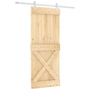 vidaXL Cs&uacute;sz&oacute; ajt&oacute; 85 x 210 cm Szil&aacute;rd Fenyőfa (Nem Kezelt)