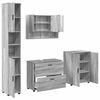 vidaXL F&uuml;rdőszoba b&uacute;tor szett 4 pcs Sz&uuml;rke Sonoma M&eacute;rn&ouml;ki fa &eacute;s f&eacute;m