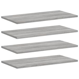 vidaXL 4 db sz&uuml;rke sonoma sz&iacute;nű szerelt fa fali polc 60 x 30 x 1,5 cm
