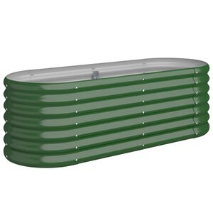 vidaXL z&ouml;ld horganyzott ac&eacute;l kerti magas&aacute;gy&aacute;s 114x40x36 cm