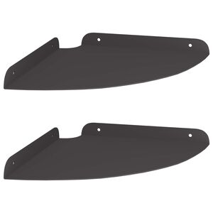 vidaXL Sarok Lebegő Polc polcokkal 2 pcs Fekete 24 x 24 x 2 cm