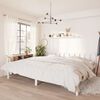 vidaXL Super King feh&eacute;r t&ouml;m&ouml;r fenyőfa &aacute;gykeret 180 x 200 cm